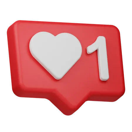 Like Notification  3D Icon