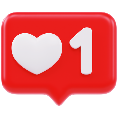 Like Notification  3D Icon