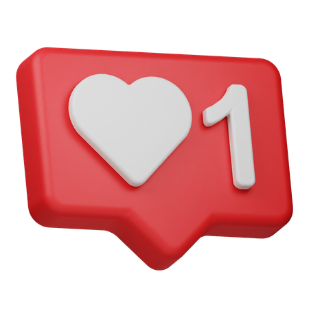 Like Notification  3D Icon