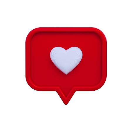 Like Notification  3D Icon