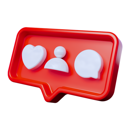 Like Notification  3D Icon