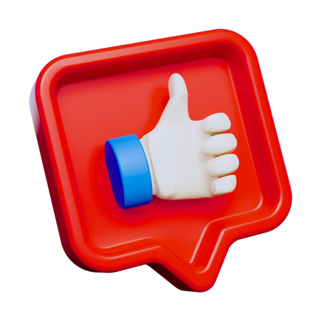 Like Notification  3D Icon