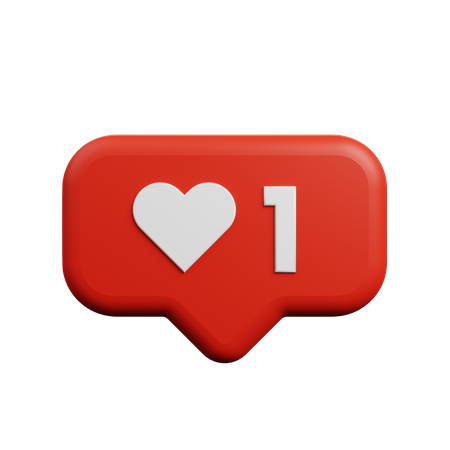 Like Notification  3D Logo