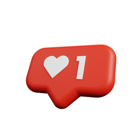 Like Notification  3D Logo