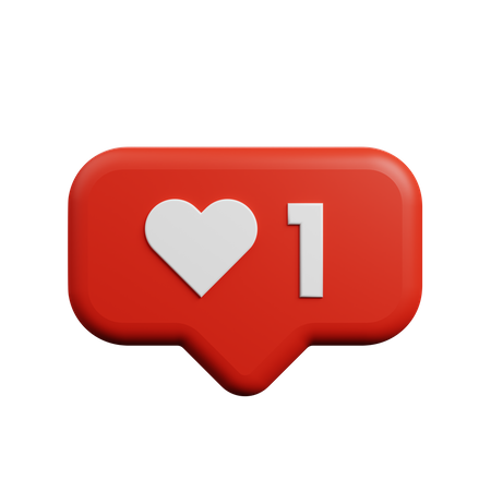 Like Notification  3D Icon