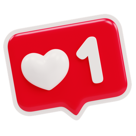 Like Notification  3D Icon