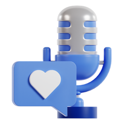 Like Podcast  3D Icon