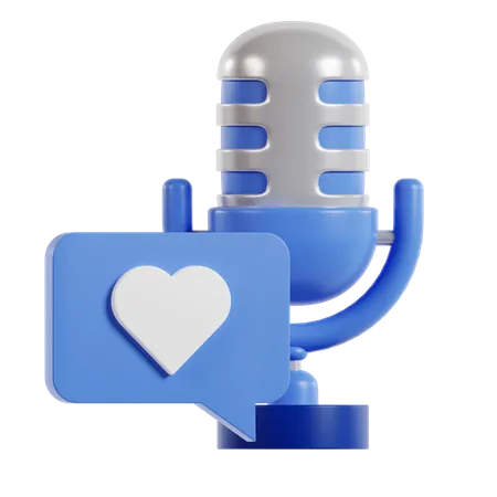 Like Podcast  3D Icon
