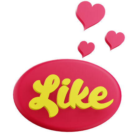 Like Sticker  3D Icon