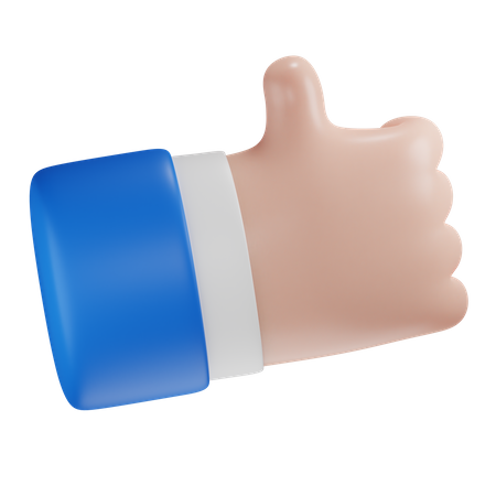 Like Thumbs Up Pose 3D Icon