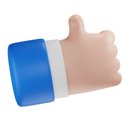 Like Thumbs Up Pose 3 D Illustration 3D Icon