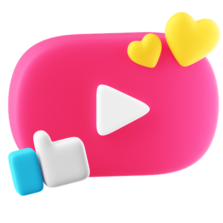 Like Video  3D Icon