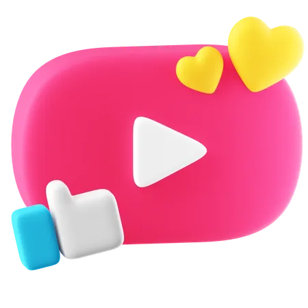 Like Video  3D Icon