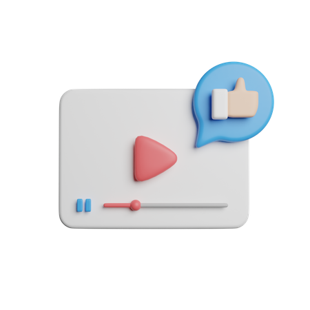 Like Video  3D Icon