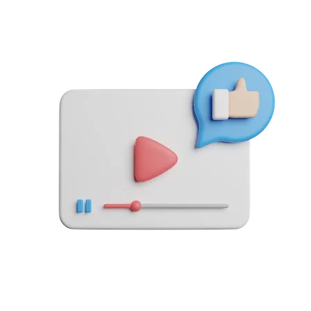 Like Video  3D Icon