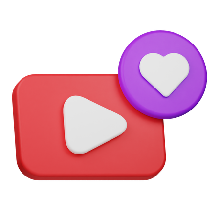 Like Video  3D Icon