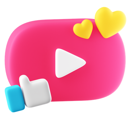 Like Video  3D Icon