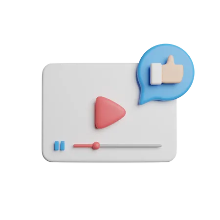 Like Video 3D Icon
