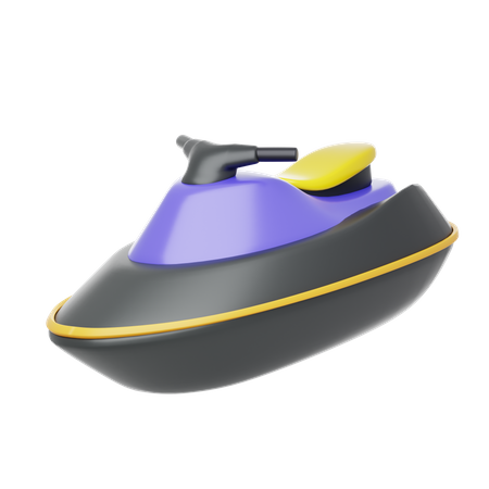 Lila Boote  3D Icon
