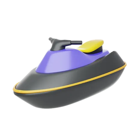Lila Boote  3D Icon