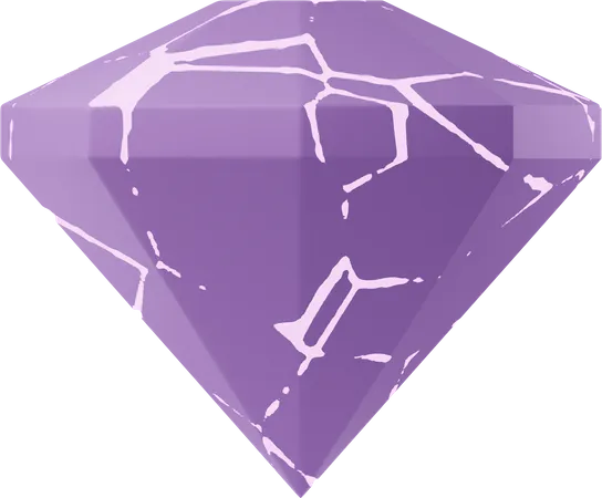 Lila Diamant  3D Illustration