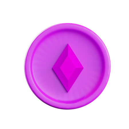 Lila Diamant  3D Icon