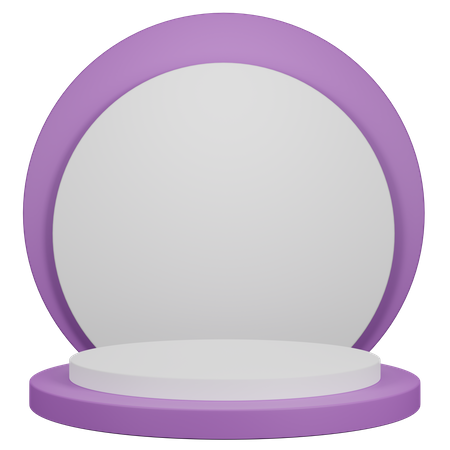 Lila Podium  3D Icon