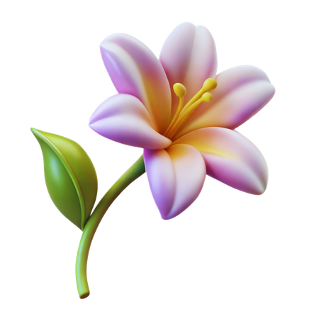 Lily flower  3D Icon