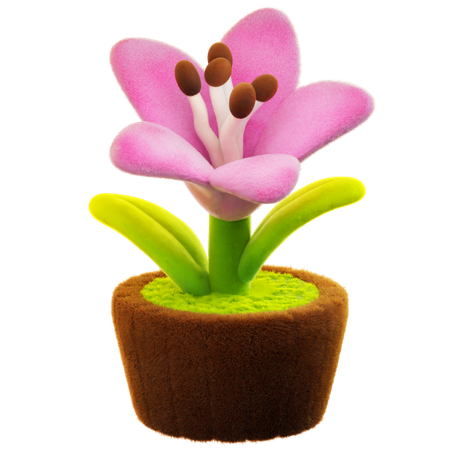 ユリの花  3D Icon