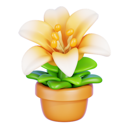 ユリの花  3D Icon