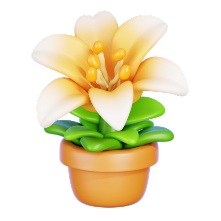 Lily Flower  3D Icon