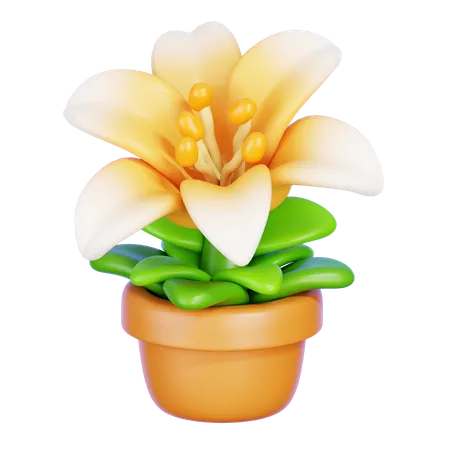 Lily Flower  3D Icon