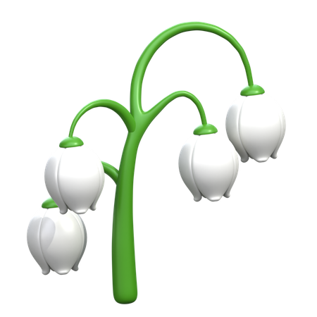 Lily of The Valley Flower  3D Icon