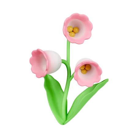 Lily Of The Valley Flower  3D Icon