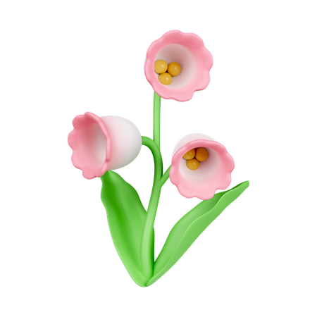 Lily Of The Valley Flower  3D Icon