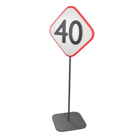 Limite de velocidade  3D Icon