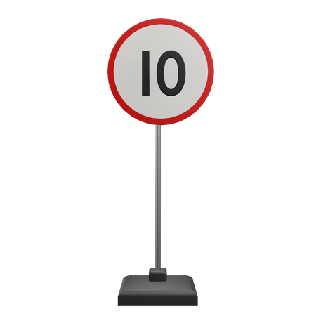 10 limites de vitesse  3D Icon