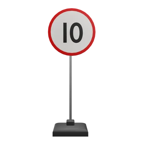 10 limites de vitesse  3D Icon