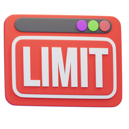 Limite du navigateur  3D Icon