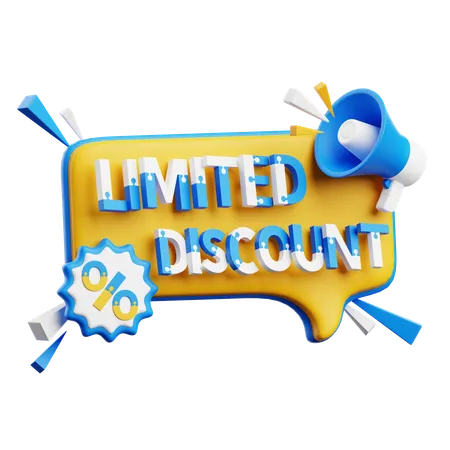 Limited Discount  3D Icon