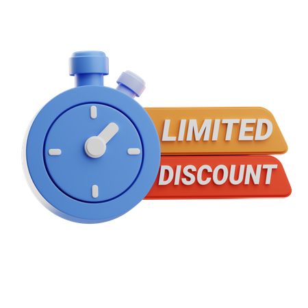 Limited Discount  3D Icon