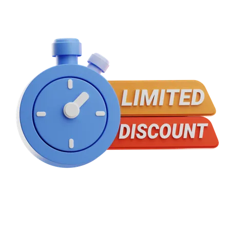 Limited Discount  3D Icon