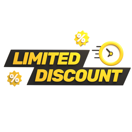 Limited Discount  3D Icon