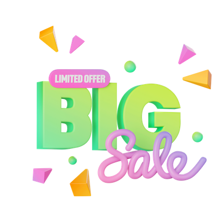 Limited Offer Big Sale 3D Icon