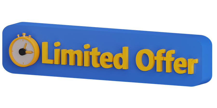 Limited Offer Button  3D Icon