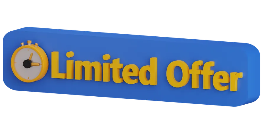 Limited Offer Button  3D Icon