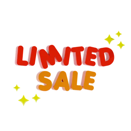 Limited Sale Shopping Text 3 D Icon 3D Icon