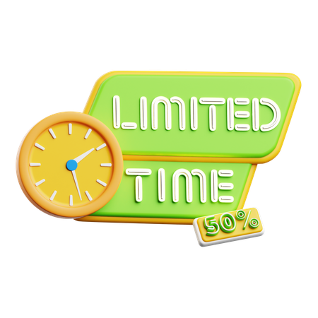 Limited Time  3D Icon