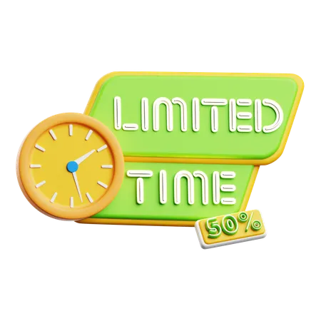 Limited Time  3D Icon
