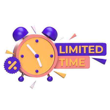 Limited Time  3D Icon